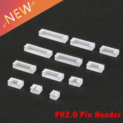 50pcs JST PH 2.0 2P 3P 4P 5P 6P 7P 8P 9P 10P 11P 12 pin Header 2.0mm male material PH2.0mm Connectors Leads PH-A straight pins