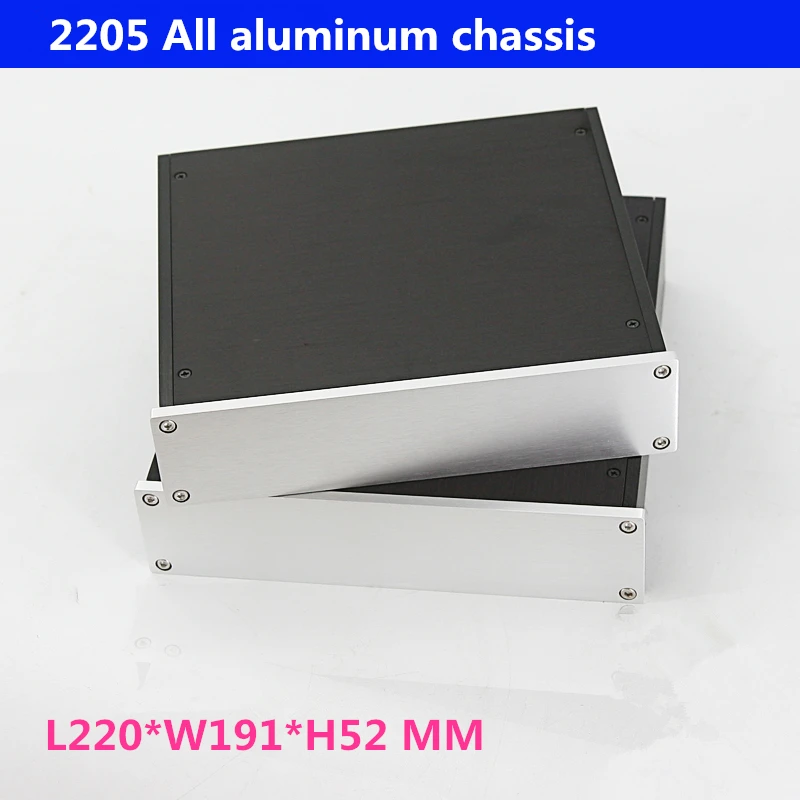 NEW Hot sale 2205 DAC Amplifier Case Aluminum Chassis Power Supply DIY Case Small preamp/amplifier/DAC   220*191*52 MM