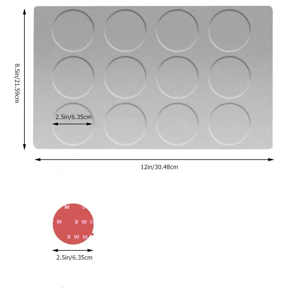 LMETJMA-estante magnético para tarros de especias, latas de acero inoxidable no incluidas, Base de placa de pared, KC0292