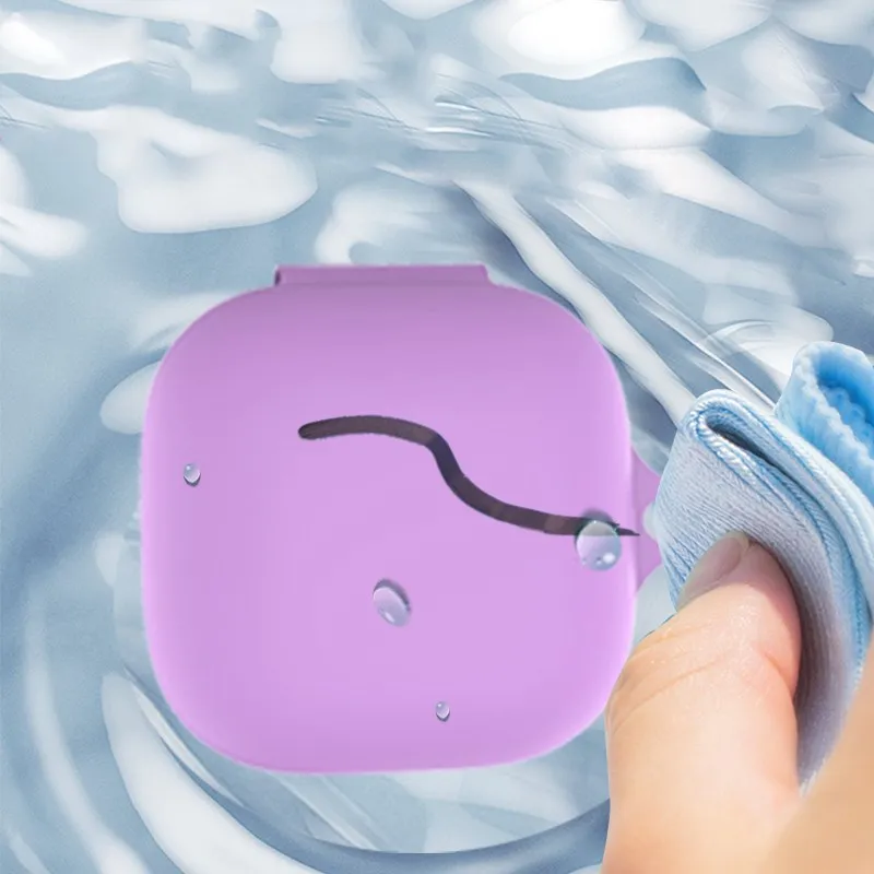 Caso de silicone para batidas ajuste pro 2021 novo fone de ouvido cor sólida protetor à prova de choque macio com chaveiro para batidas apto pro capa