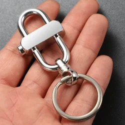 Luxury Stainless Steel Keychain EDC Carbine Car Key Chain Durable Buckle 316L Key Ring Holder for Best Gift Outdoor Accessories