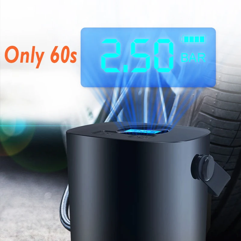 Car Car Tire Inflator 12V 150PSI Car Wireless Electric Charging Mini Handheld Portable Tire Digital Display Air Pump