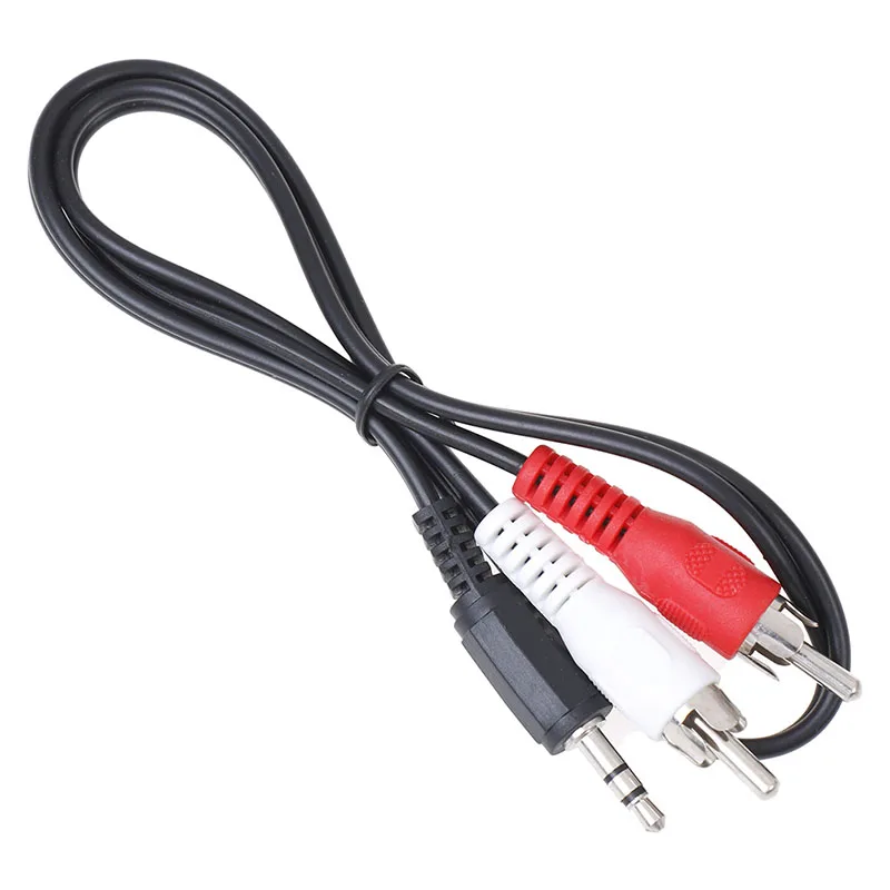 ShunSihao Aux 3.5mm plug socket to dual 2 RCA Male Cable stereo PC audio distributor auxiliary to 2 RCA Audio Cable