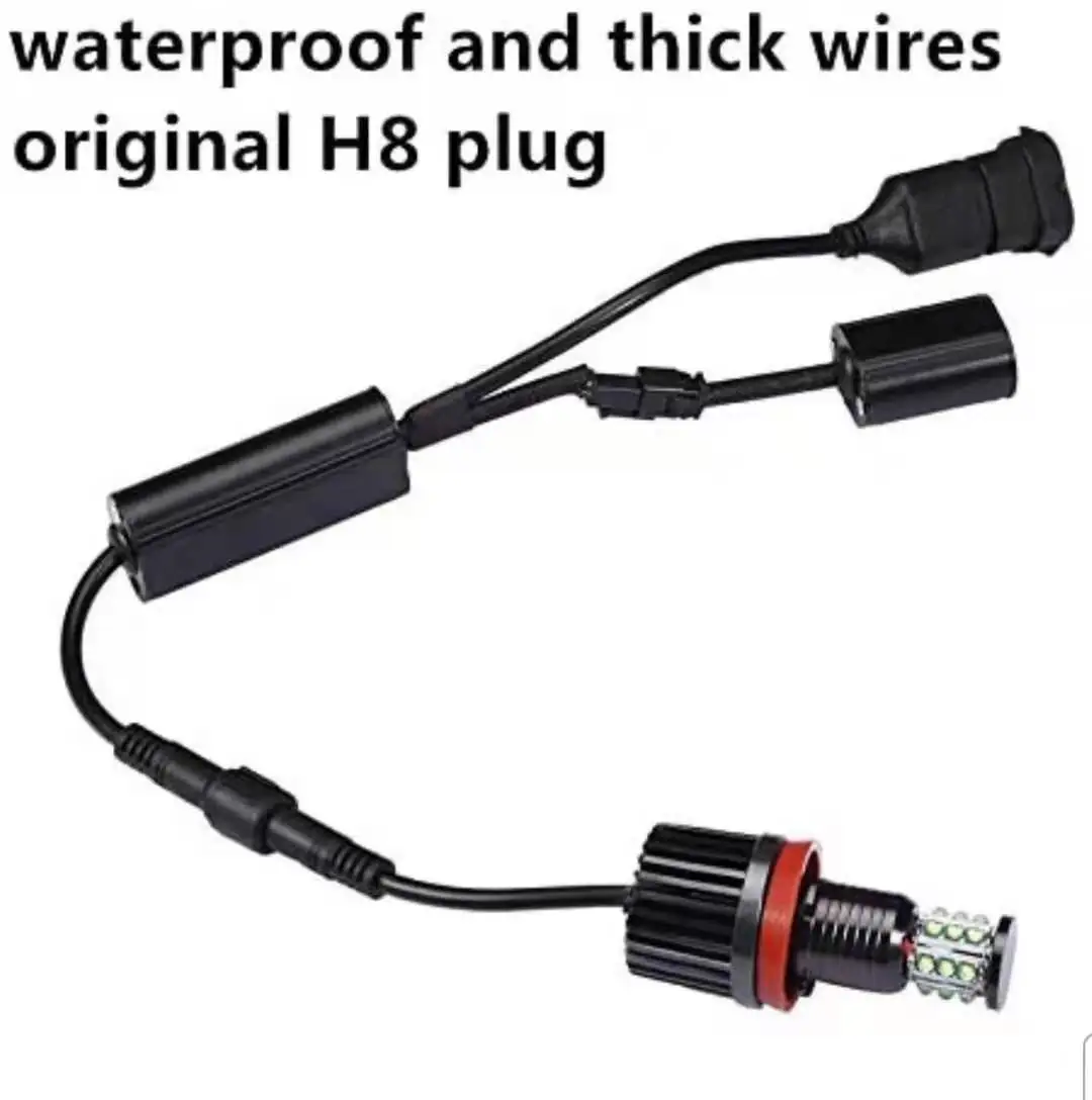 bowenx  LED Angel Eyes Halo Light Bulb H8 180W CREE LED Marker Halo Light Xenon White for BMW E60 E61 E90 E92 E70 E71 E82 E89