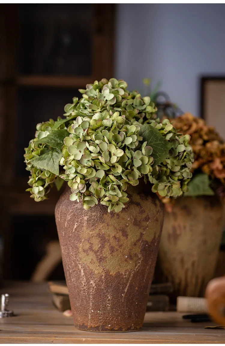 Simulation Flower Retro Hydrangea Wedding Decoration Home Living Room Wall Decoration Photography Props Fake Flowers
