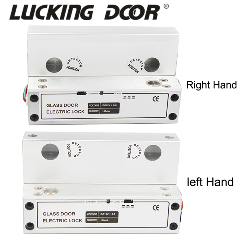 

DC12V Left+Right Security Electric Drop Bolt Lock Frameless Glass Door Electronic Lock For Access Control System