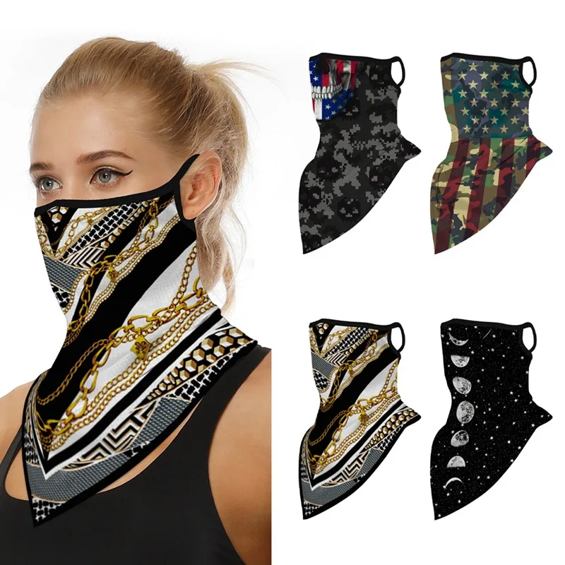 

Chain Print Face Bandana Face Mask Balaclava Scarf Neck Gaiters Anti-Dust Wind Protection Motorcycle Bicycle Cycling Outdoor