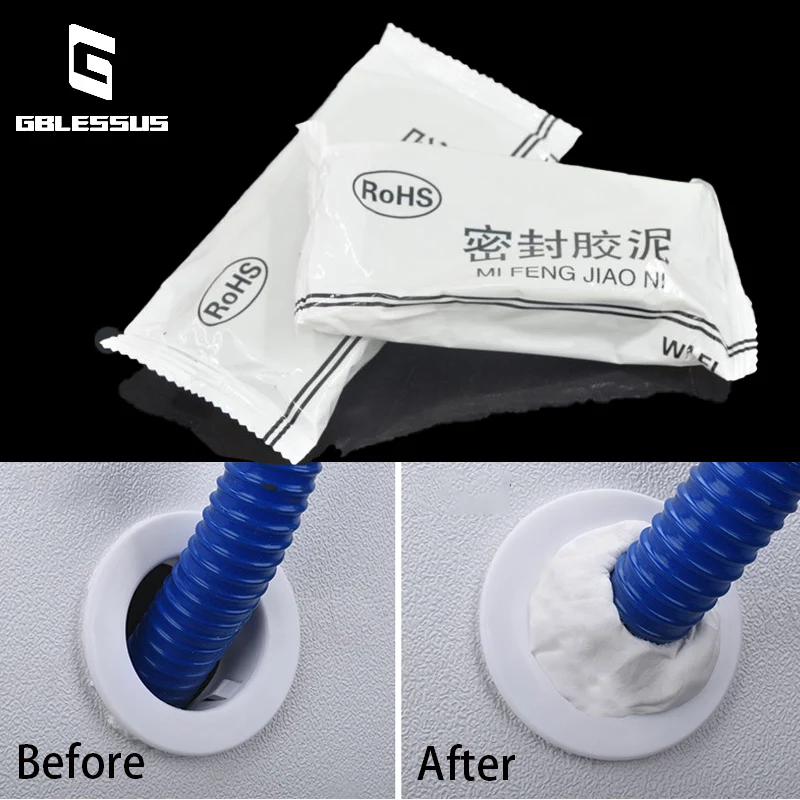 Wall Hole White Sealing Glue Household Air-conditioning Mending Plasticine Waterproof Oil Repellent Sewer Pipe Seal