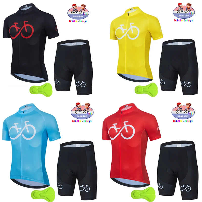 2021 nuovo abbigliamento da ciclismo per bambini di alta qualità estate ragazzi ragazze maglia a maniche corte Set abbigliamento da ciclismo MTB