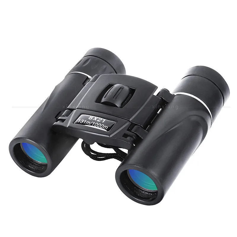 8x21 HD Powerful Binoculars 1000M Long Range Folding Mini Telescope BAK-4 FMC Optics For Hunting Sports Outdoor Camping Travel