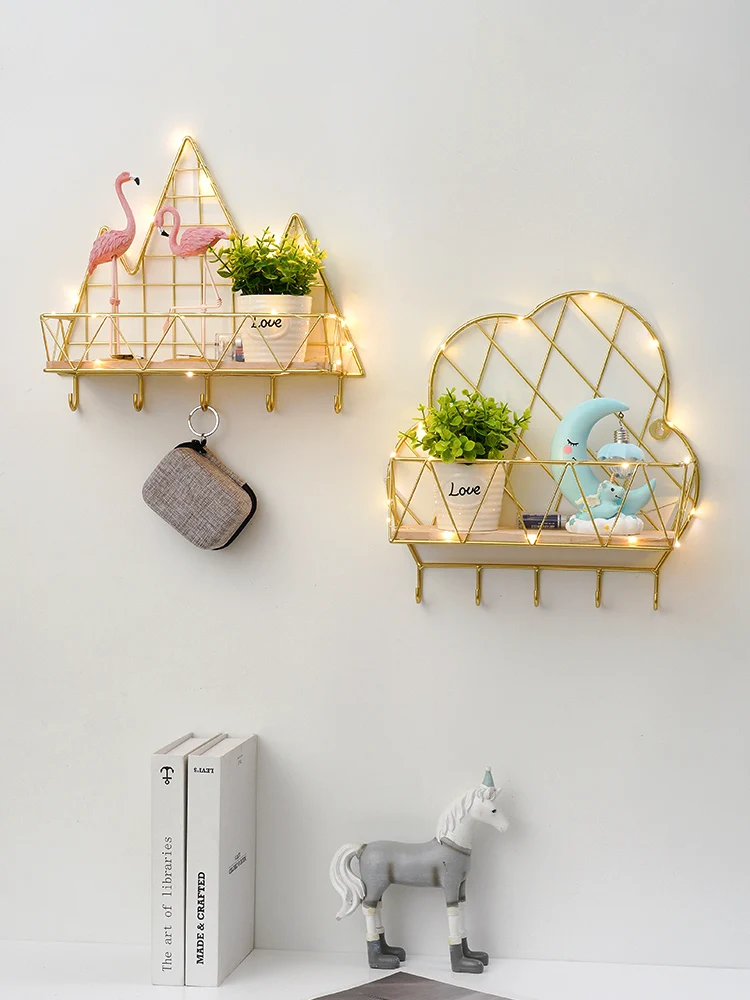 

Cy Hallway Entrance Key Wall Decoration Hook Creative Hanging Storage Rack Punch-Free