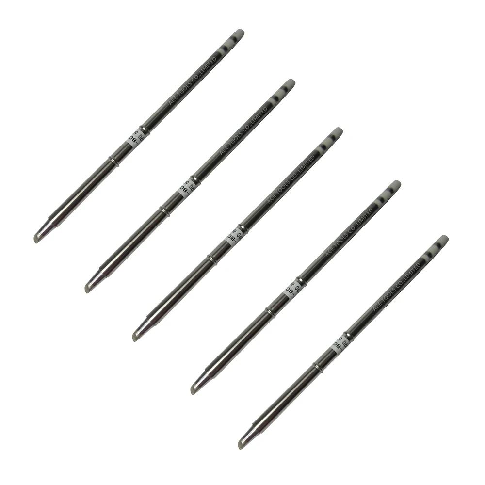 5 PCS T12-BCF3 Replace Soldering Tip for HAKKO FM-203FM-203 FM-204 FM-206 FX-951 FX-950 FX-952 FX-9501 FM-2028 FM-2027 FM-2021