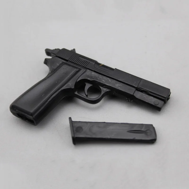 1/6 Scale Browning Pistol Assembly Weapon Model Kit Soldier Accessories