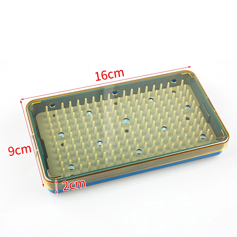 Caixa da bandeja de esterilização de silicone, dupla camada, instrumento cirúrgico de optalmica, caixa de desinfecção de instrumento dental