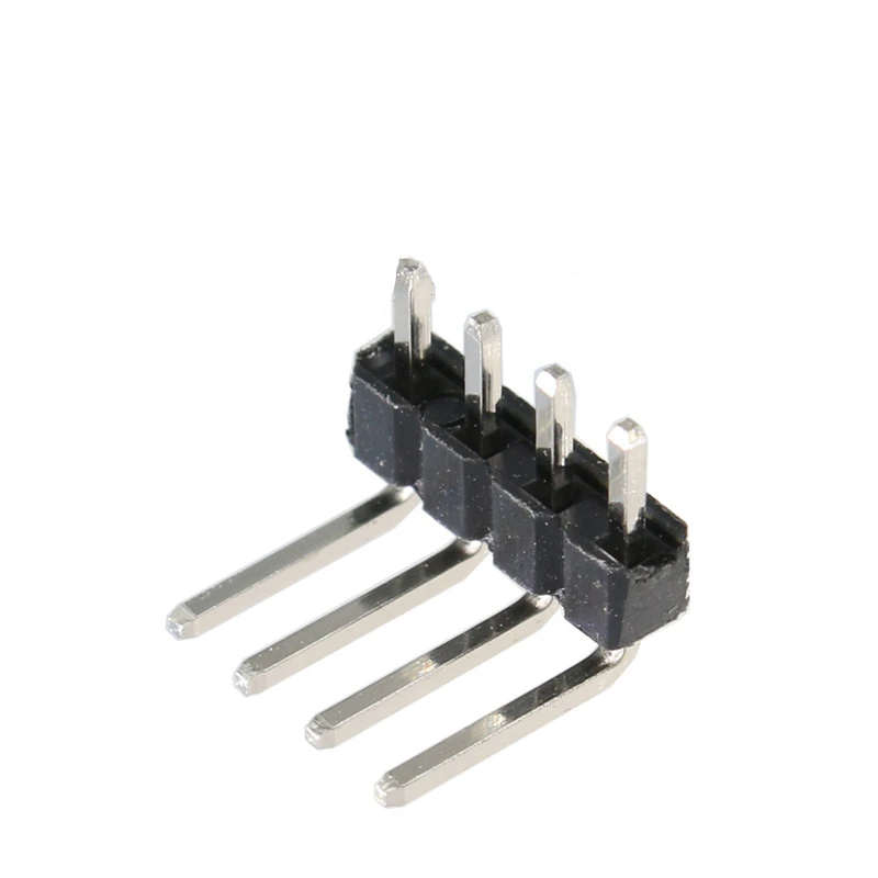 10PCS Right Angle PCB Board Copper Pin Header Connector