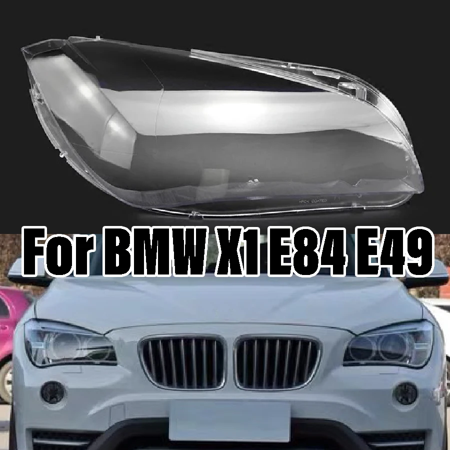 

1Pc Front Lamp Glass Lampshade Clear Lens Housing Headlight Transparent Shell Masks Cover For BMW X1 E84 2010-2015 E49 2016-2019