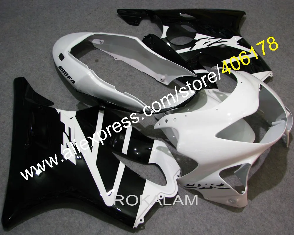 

Для обтекателя Honda CBR600F4 99 00 CBR 600 F4 CBR600 F4 CBR600 1999 2000, белый, черный комплект кузова (литье под давлением)