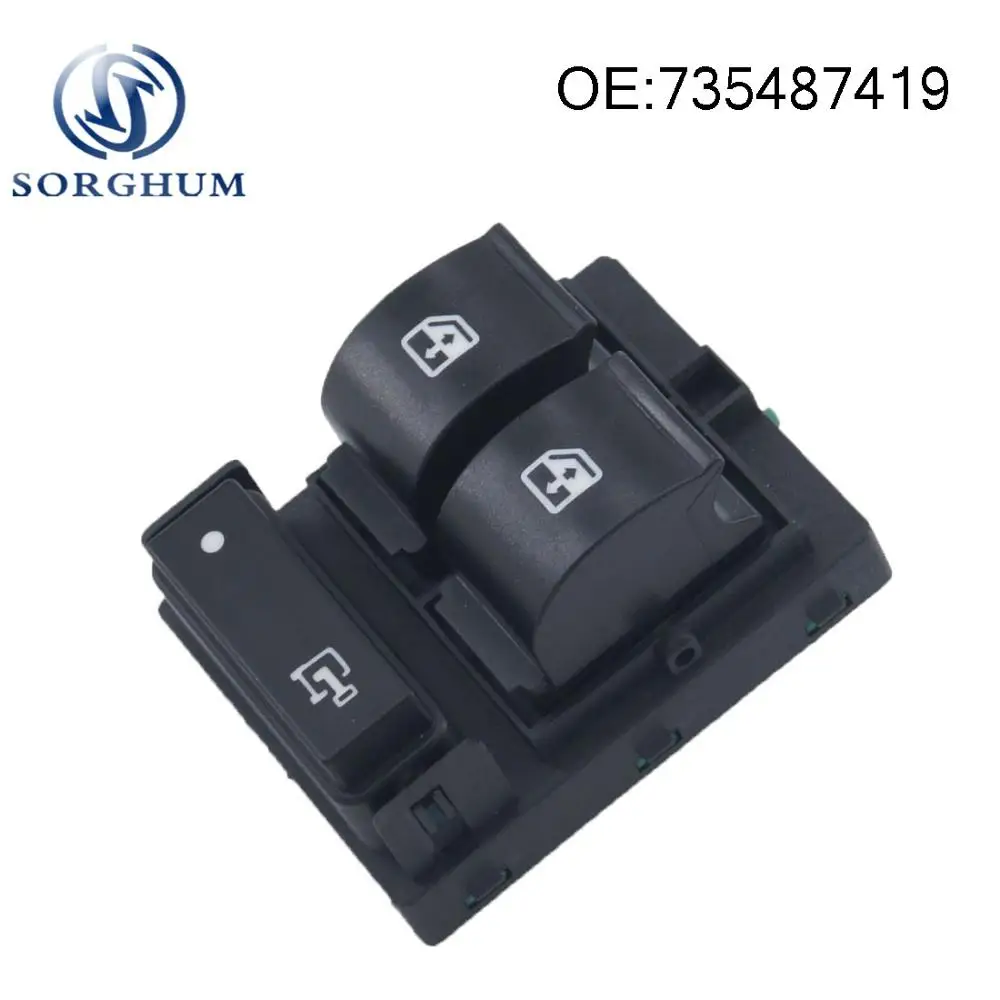 

Sorghum 735487419 735 421 419 Black Bottom Window Door Switch Controller Button For FIAT Ducato Citroen Jumper II Peugeot Boxer