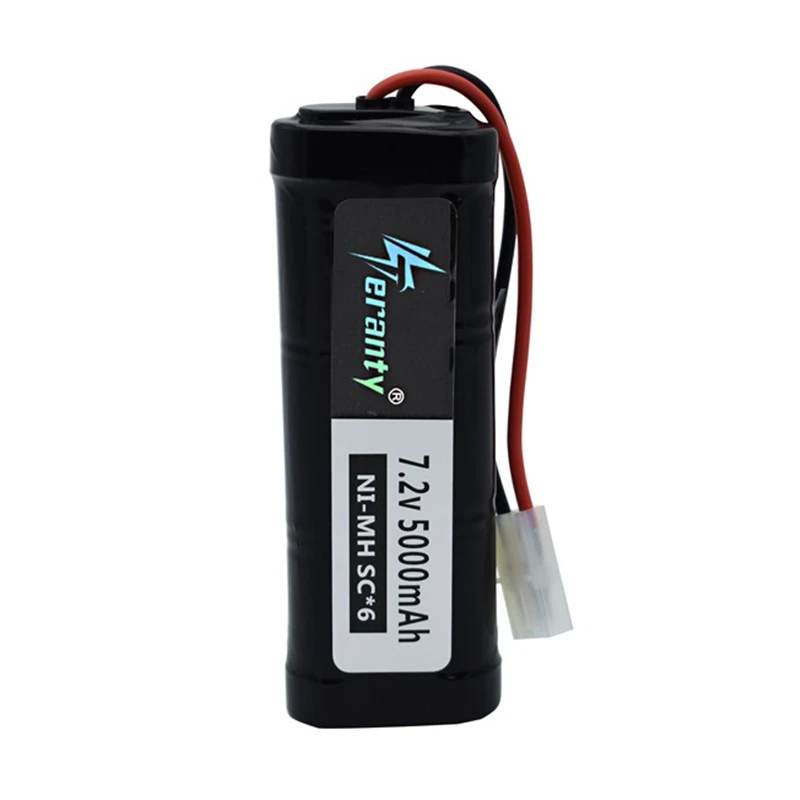 7.2V 5000mAh SC Ni-MH battery and 7.2v charger for RC toys tank car Airplane Helicopter With Tamiya Connectors 1/16 7.2v battery