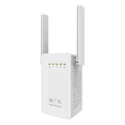 300M Wireless Repeater New Dual-port WIFI Repeater Wireless Signal Amplifier WR02ES Dual Antenna