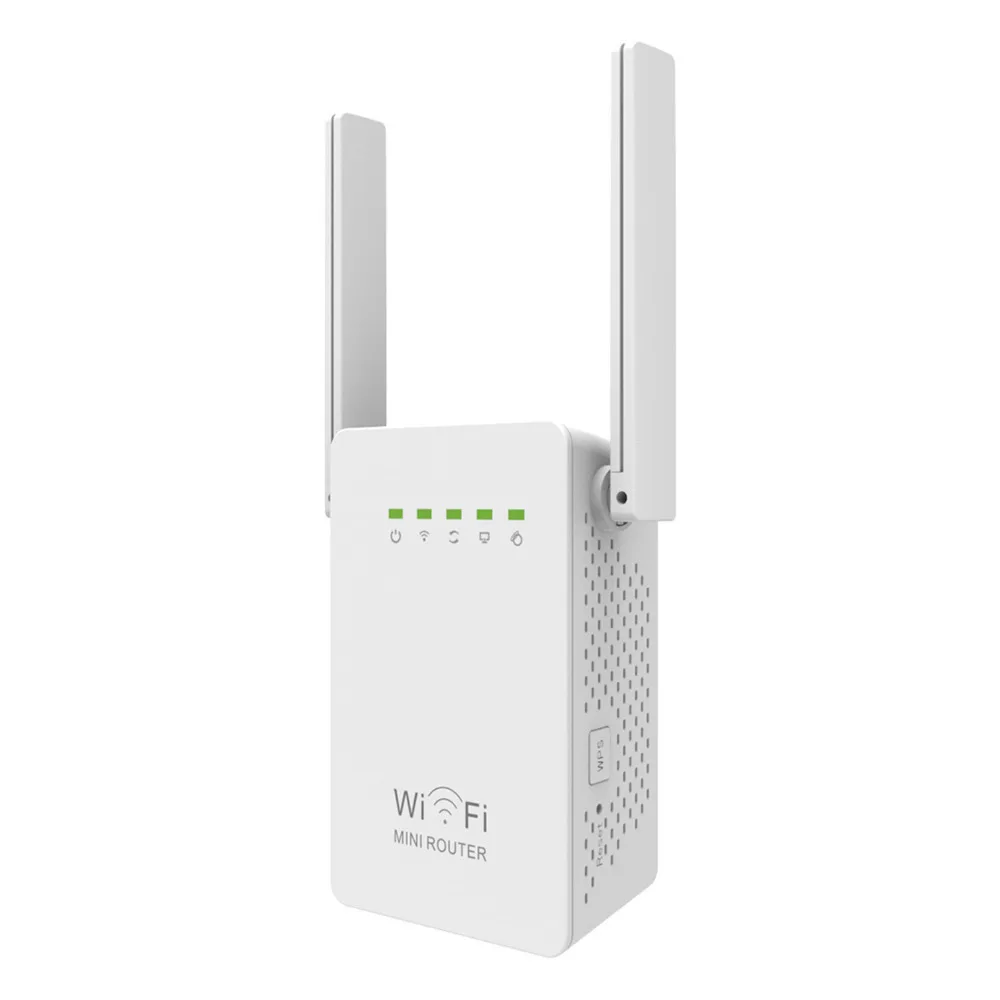 300M Wireless Repeater New Dual-port WIFI Repeater Wireless Signal Amplifier WR02ES Dual Antenna