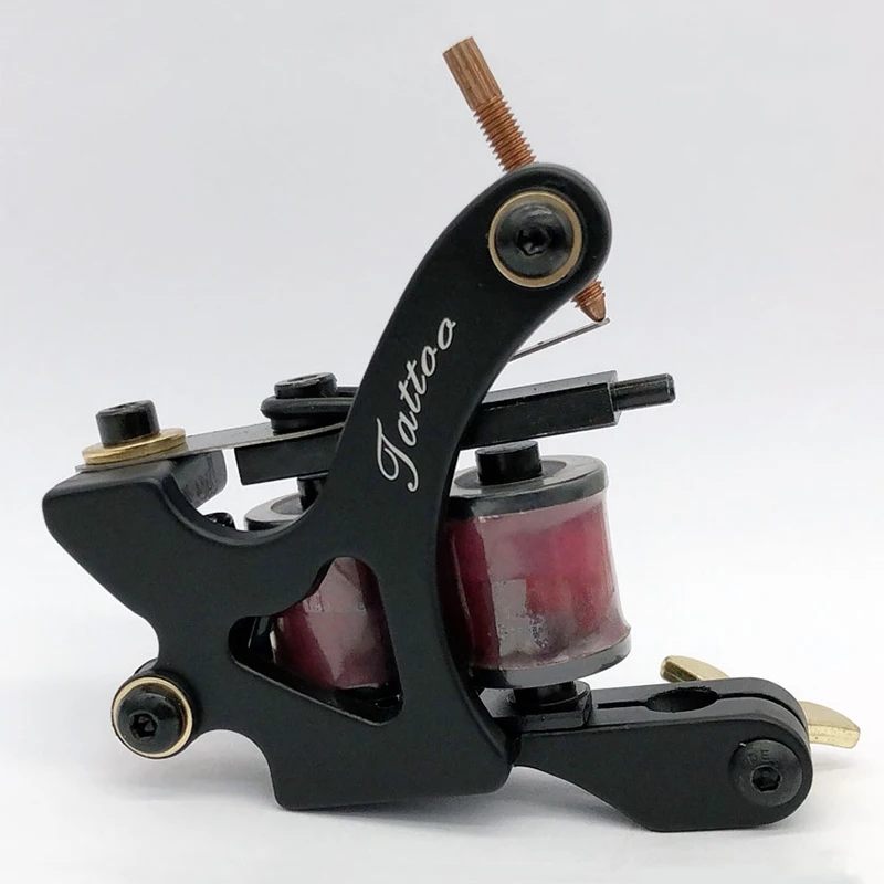 

5 Color Professional Coils Tattoo Machine 10 Warp Coils Cast-iron Handmade Tattoo Guns Machine For Liner Shader Free Shipping