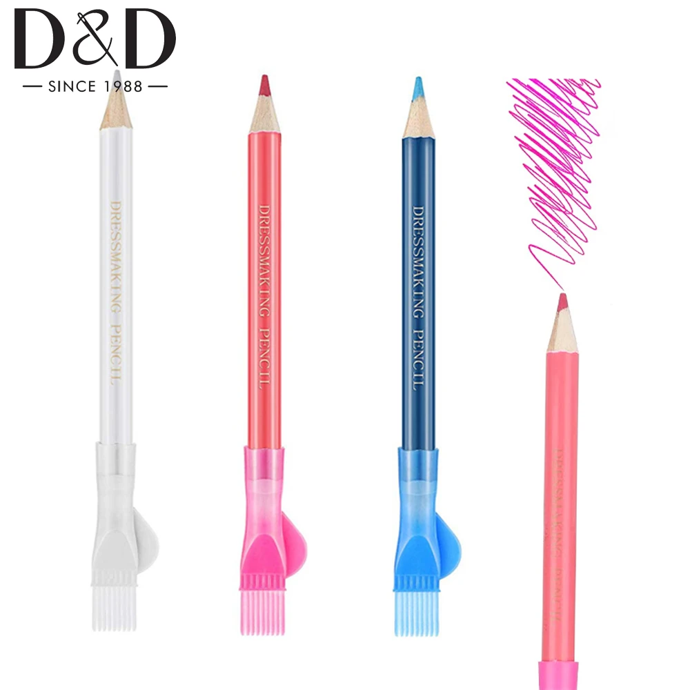 3pcs Sewing Fabric Pencils Tailor's Marking Tracing Tools Dressmaker's Fabric Chalk Pencil for Tailor Sewing Supplies