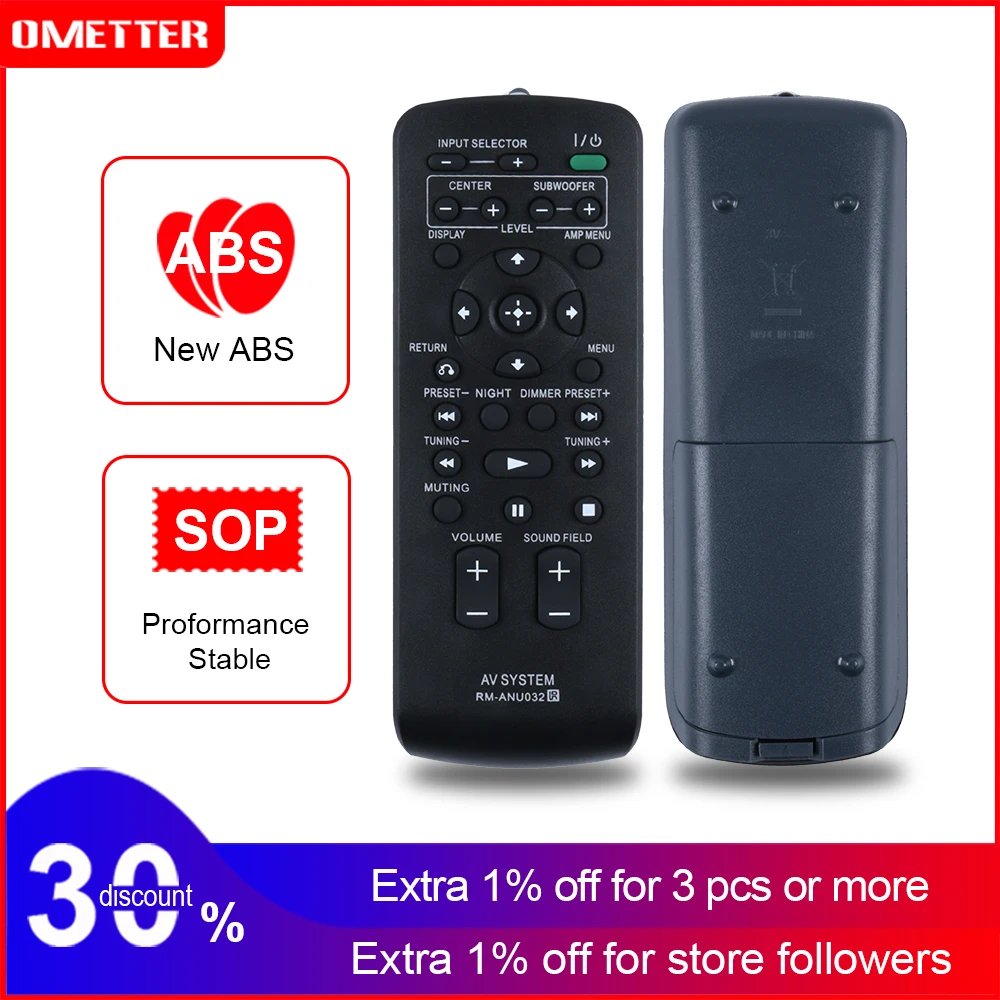 

RM-ANU032 Replaced Remote Control fit for Sony RHTG1500 RHTG11 RHTG15 RHTG550 RHTG900 RHTG1550 RHT-G950 Home Cinema System