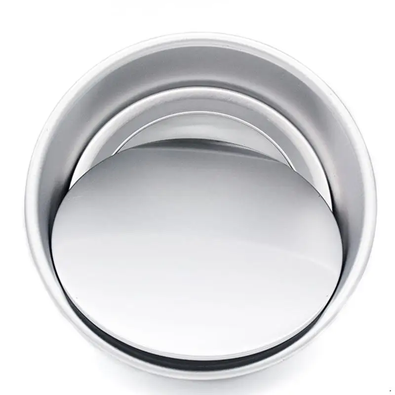 1PC round Aluminum Alloy Cake Mold 2-10 Inch with Removable Bottom Anode Surface Baking Dish for Cake Decoration