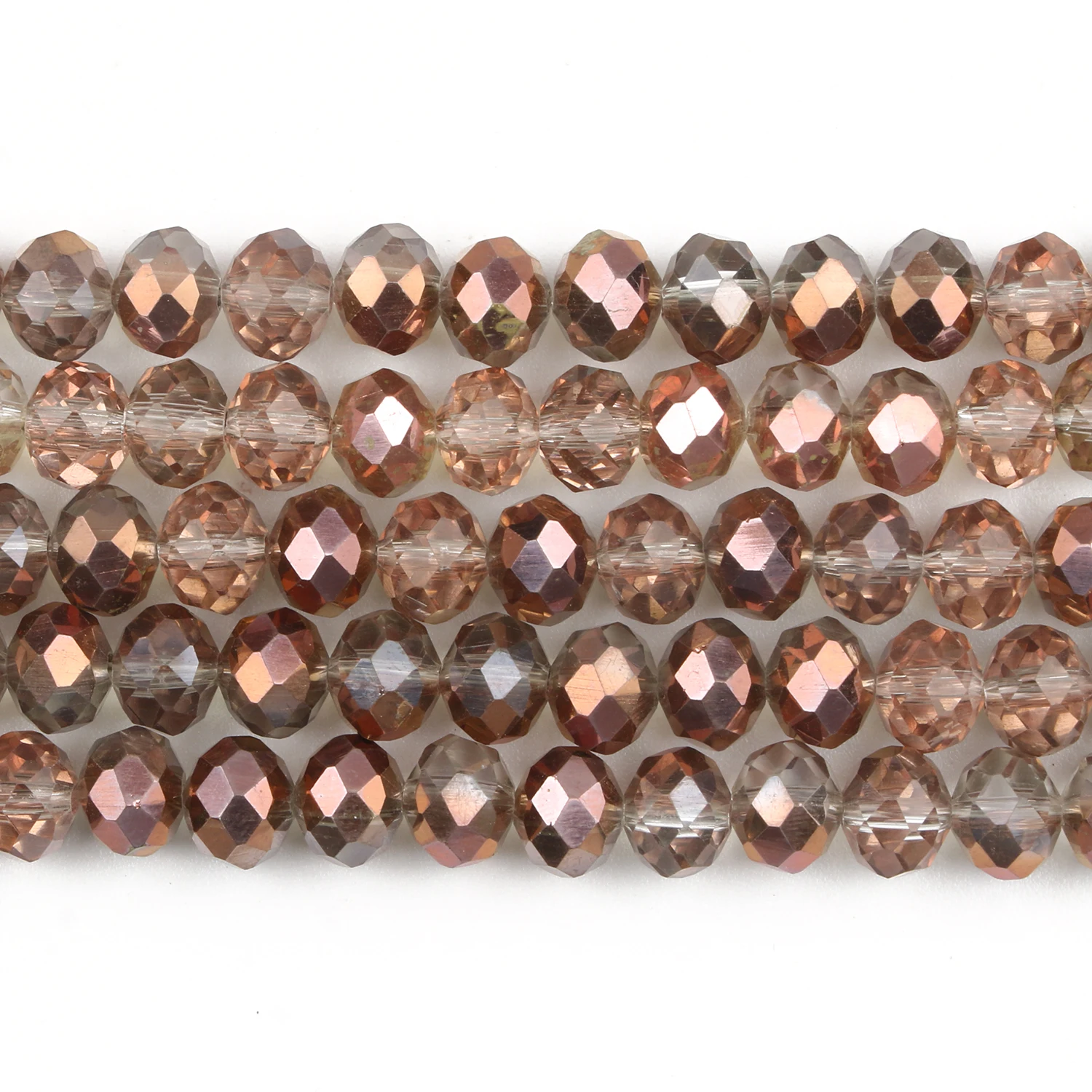 3/4/6/8/mm Brown Rondelle Austria Crystal Beads Faceted Glass Beads Loose Spacer Beads For DIY Bracelet Necklace Jewelry Making