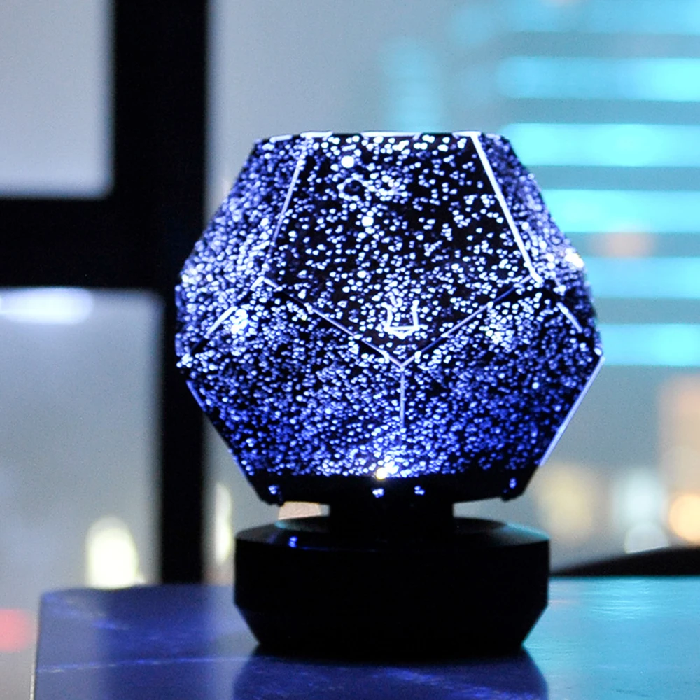 LED Starry Sky Projector Night Lights 3D Projection Night Lamp USB Charging Home Planetarium Kids Bedroom Decor Room Lighting