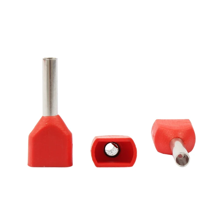 100pcs/Pack TE7508 TE1008 TE1510 TE2508 Two Pre-insulated Pipe-shaped End Cold pressed terminals/Cable Connector/Wire Connector