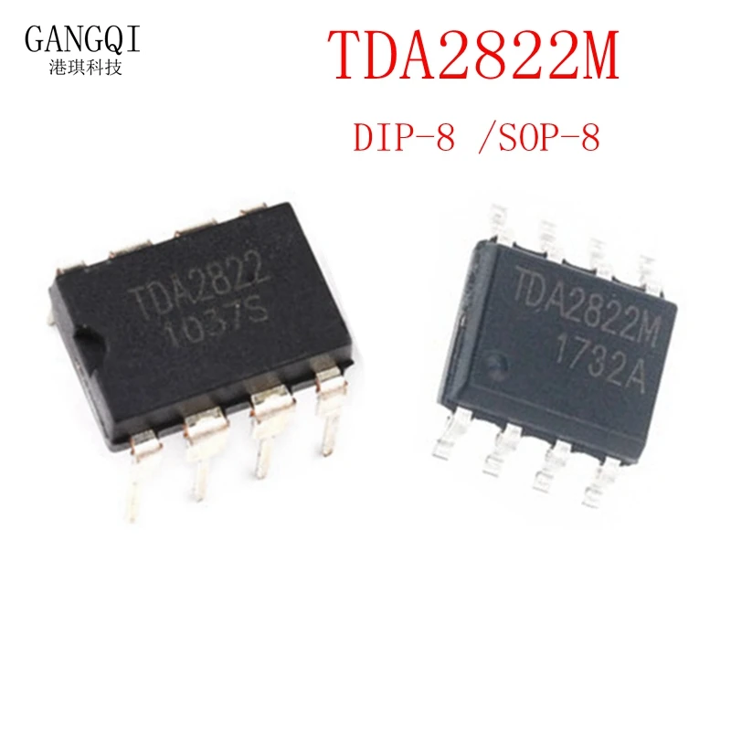 10PCS TDA2822M DIP8 SOP8 TDA2822 SOP DIP 2822M DIP-8 SOP-8 DUAL LOW-VOLTAGE POWER AMPLIFIER IC
