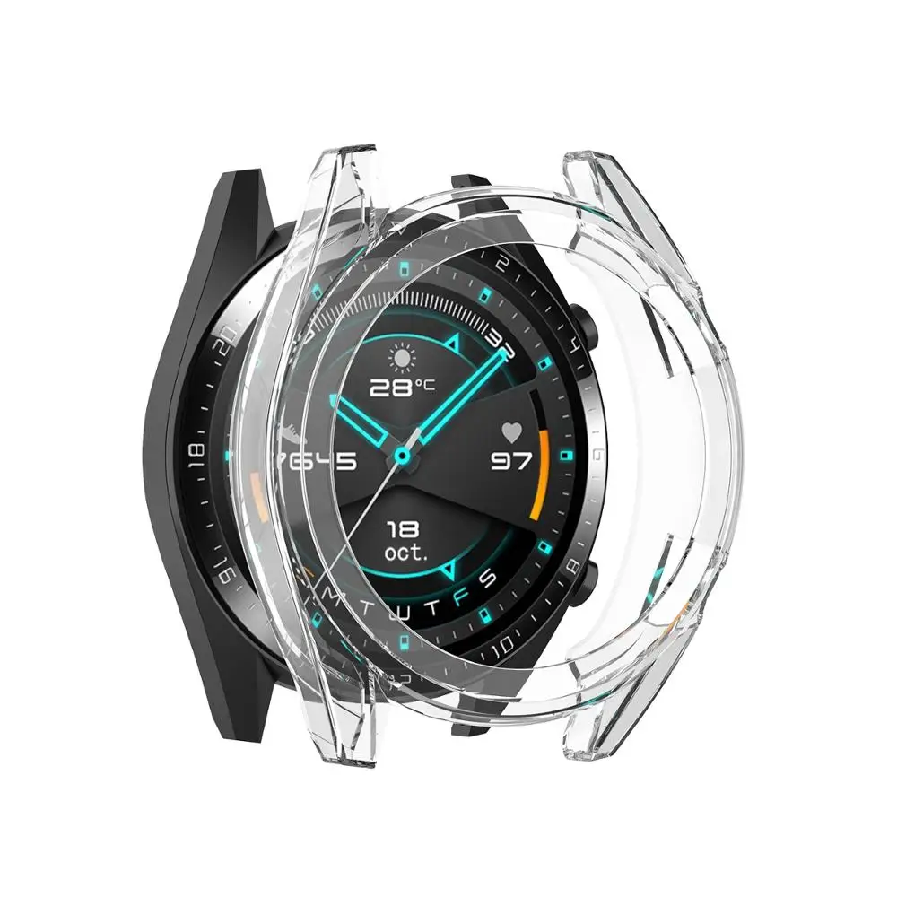 Soft Protect Case Cover for Huawei Watch GT 46mm TPU Bumper for Watch GT2 46mm Protector Shell Frame Accessories