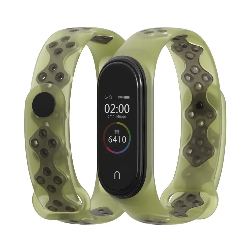 Ремешок для Mi Band 4 3 прозрачный браслет для Xiaomi Correa Bend 4 Opaska Pulseira силиконовый браслет для Miband 3 пояс желе