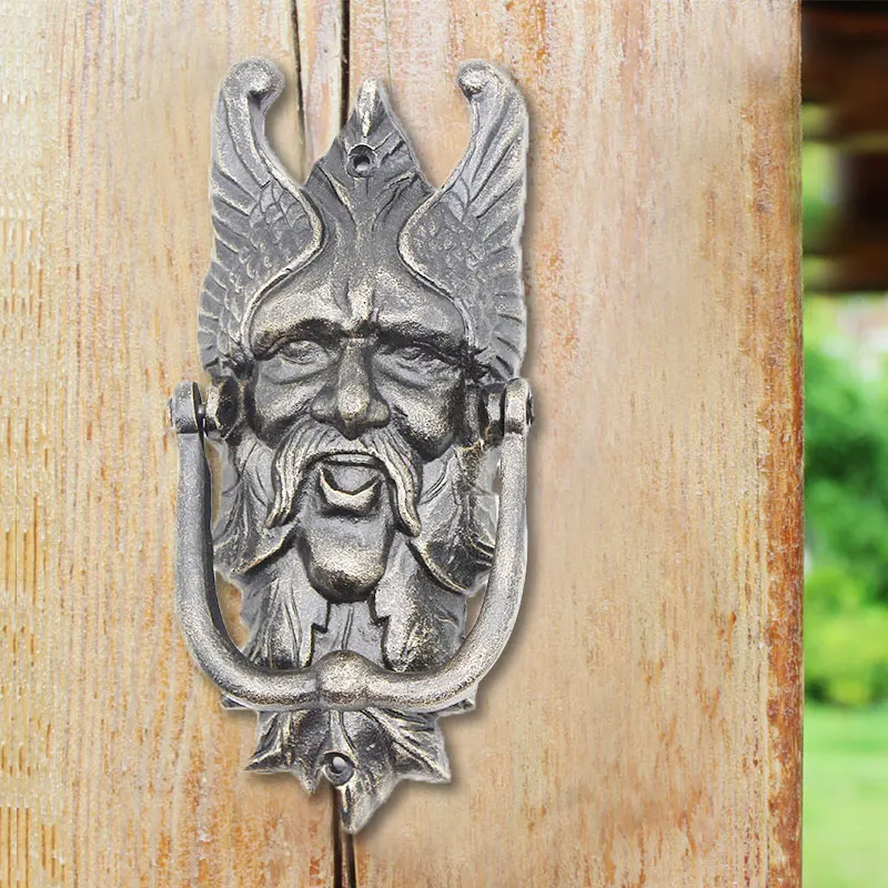 

European Door Knocker God Head Knocking at Home Retro Wall Hanging Door Knocker Creative Door Handle Decoration Craft Ornaments