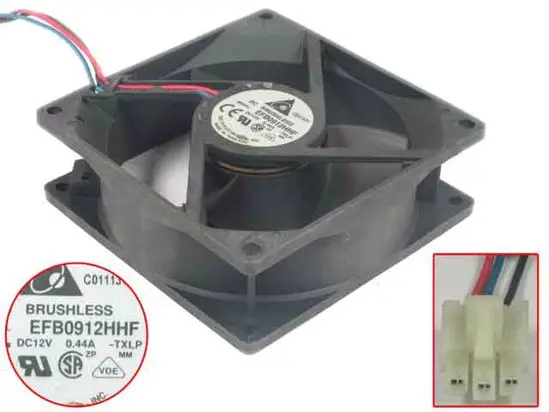 

Delta Electronics EFB0912HHF TXLP Server Cooling Fan DC 12V 0.44A 90x90x32mm 3-Wire