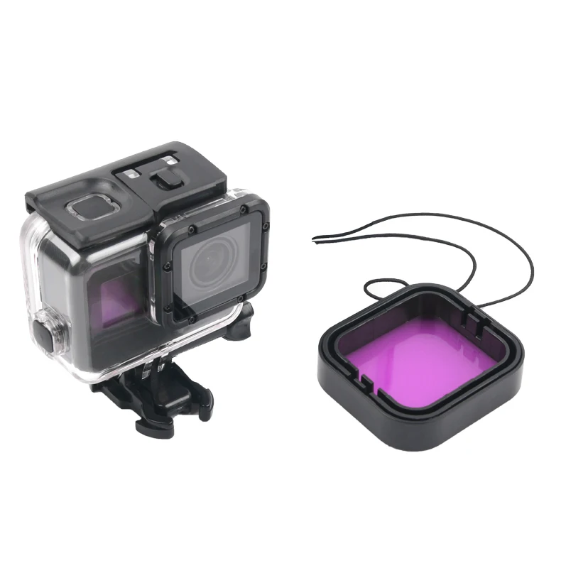 Super Thin Waterproof Filters 3Pcs Red Pink Purple Underwater Diving Filters Set for Gopro Hero 5/6/7