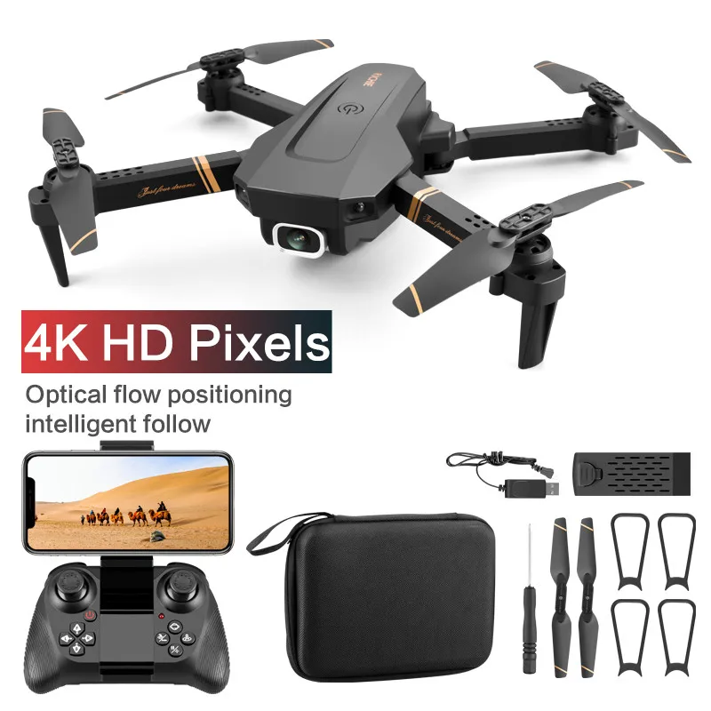 V4 Rc Drone 4k HD Wide Angle Camera 1080P WiFi fpv Drone Dual Camera Quadcopter Real-time transmission Helicopter Toys