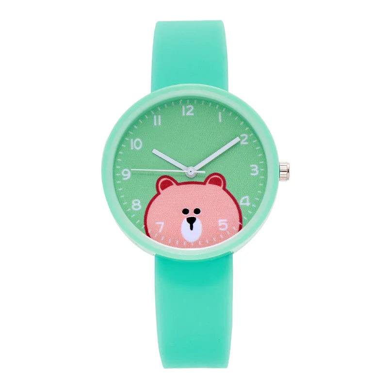 Uthai CQ81 Kinderen Horloge Voor Meisjes Jongens Kids Teens Cartoon Beer Siliconen Band Klok Horloge Nieuwe