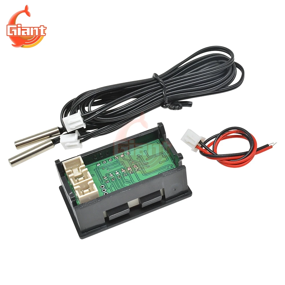 Imagem -05 - Digital Led Dual Display Termômetro Controlador Ntc Sensor de Temperatura Impermeável Testador para Aquário e Carro Dígitos dc 5v 12v 24v