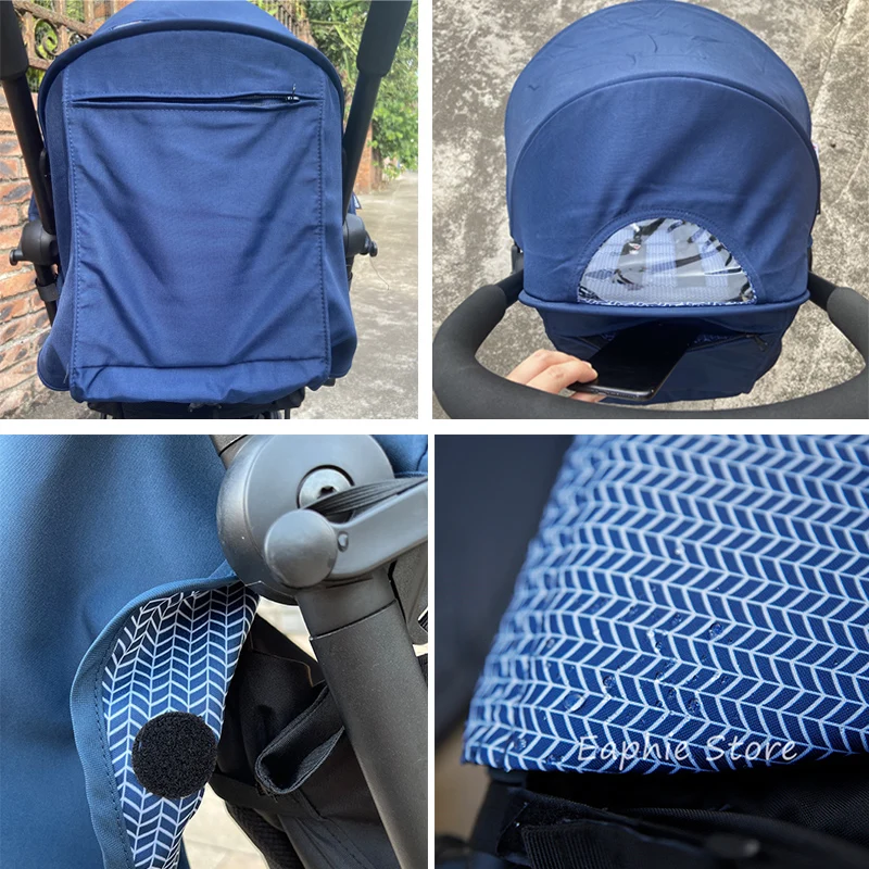 3 Stück/Set 175 ° Baldachin Abdeckung Sitzkissen Einstellbare Kinderwagen Zubehör Für Yoya/Babythrone YOYO Kinderwagen Sonnenschirm Sitz Matratze – Detail 11