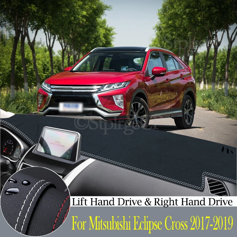 High-quality leather instrument panel protection pad and light-proof pad for Mitsubishi Eclipse Cross 2017-2019 car accessories