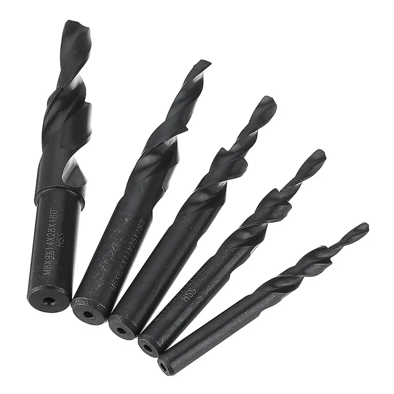 HSS6542 M3-M12 90/180 degree Two-Stage Drill Bit Twist Step Chamfer Conutersunk Hole saw For Steel Iron Copper Aluminum