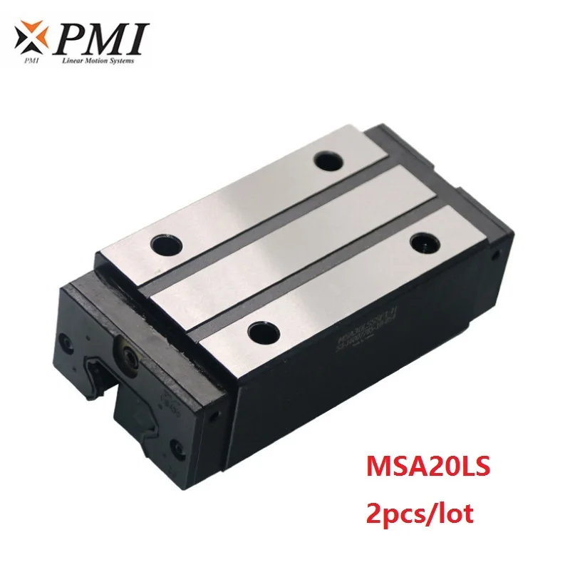 

2pcs/lot Original Taiwan PMI MSA20LS-N MSA20LSSSFCN linear guideway slide block Carriage for CO2 laser machine MSA20LS