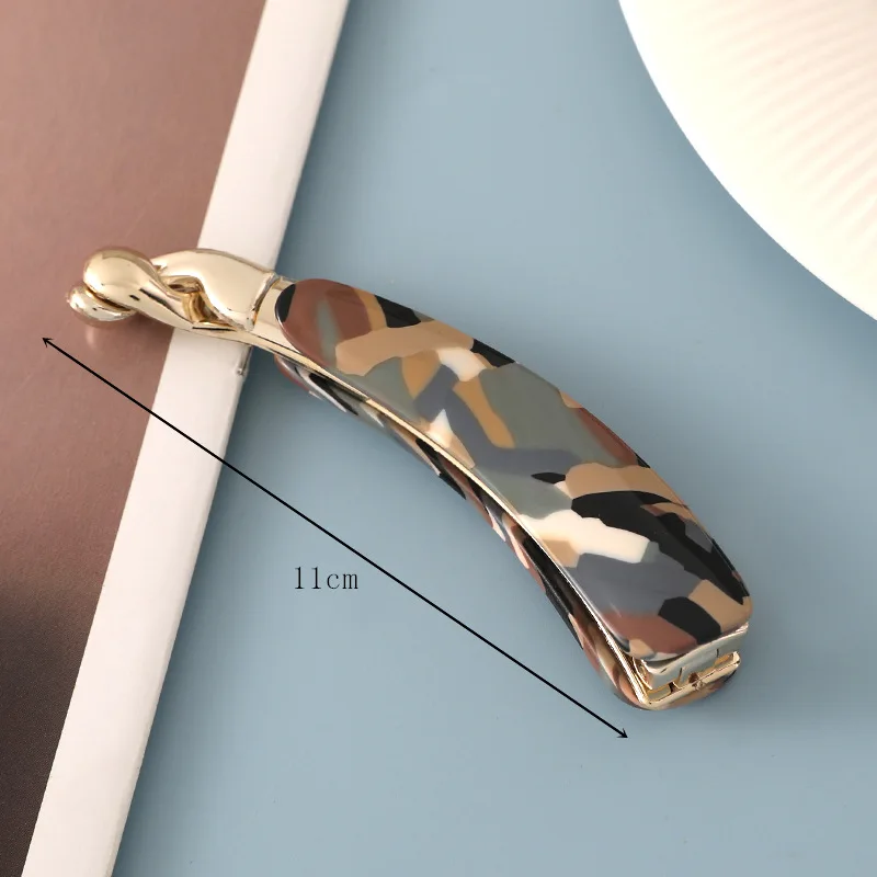 Korean Crab Hair Clip Women Hair Clips Elegant Marbling Acetate Banana Clip Girls Hair Claw Hair Accessories Hair Barrettes New