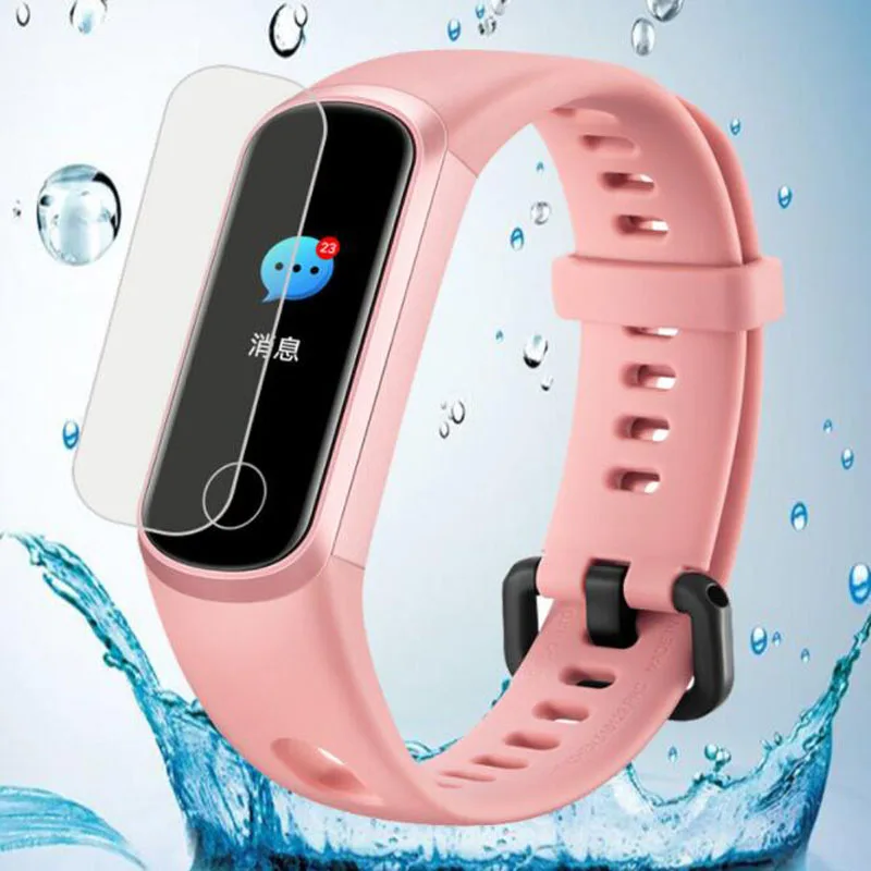 5Pc TPU Smartband ป้องกันฟิล์มสำหรับ Huawei Honor Band 5i สายรัดข้อมือสร้อยข้อมือสมาร์ท Full Screen Protector ฝาครอบ