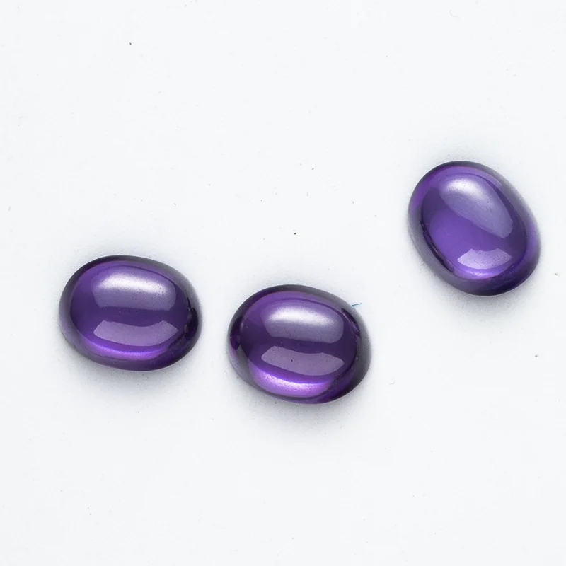 Größe 4x6 ~ 9x11mm Oval Form Cabochon Lila Synthetische Zirkonia – Detail 2