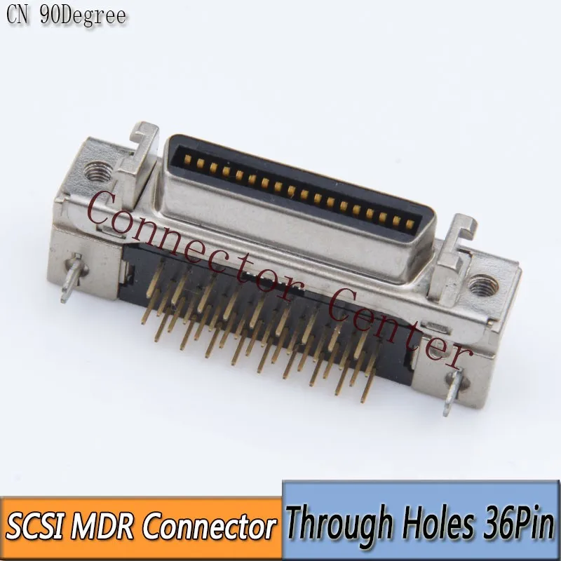 

MDR SCSI Connector Pitch 1.27 36PIN Right Angle 90 Degree Compatible with 3M 10236-52A2