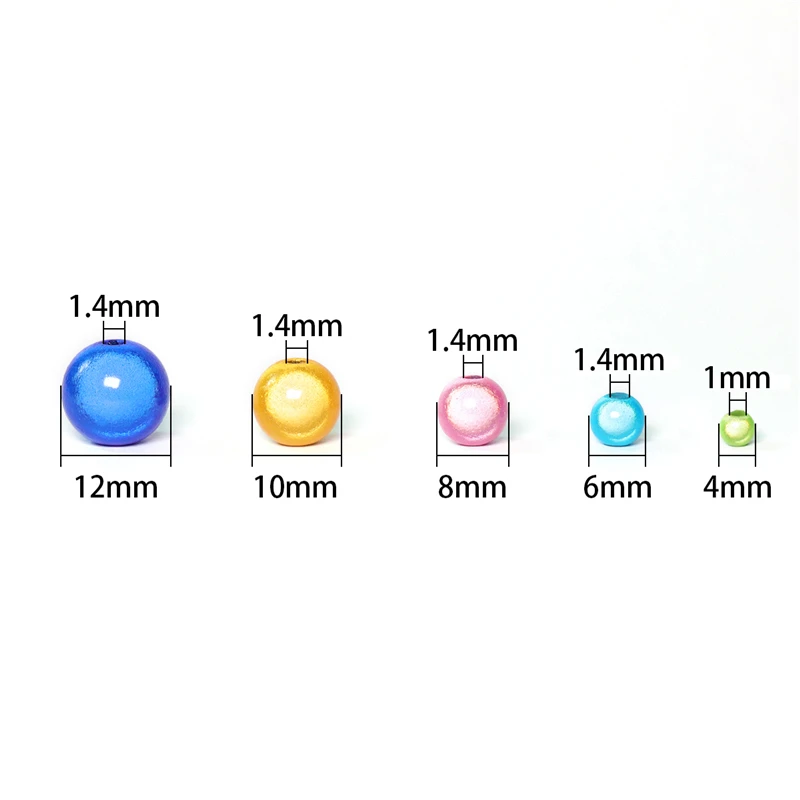 1/Pack 3d Miracle Shining Dream Acrylic Round Spacer Beads Pendant 4/ 5 /6 /8 /10/ 12MM , Select Size For Jewelry Making